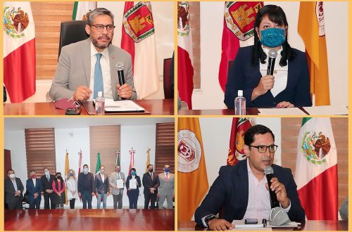 Firma de convenio entre UATx e IAIPTLAX
