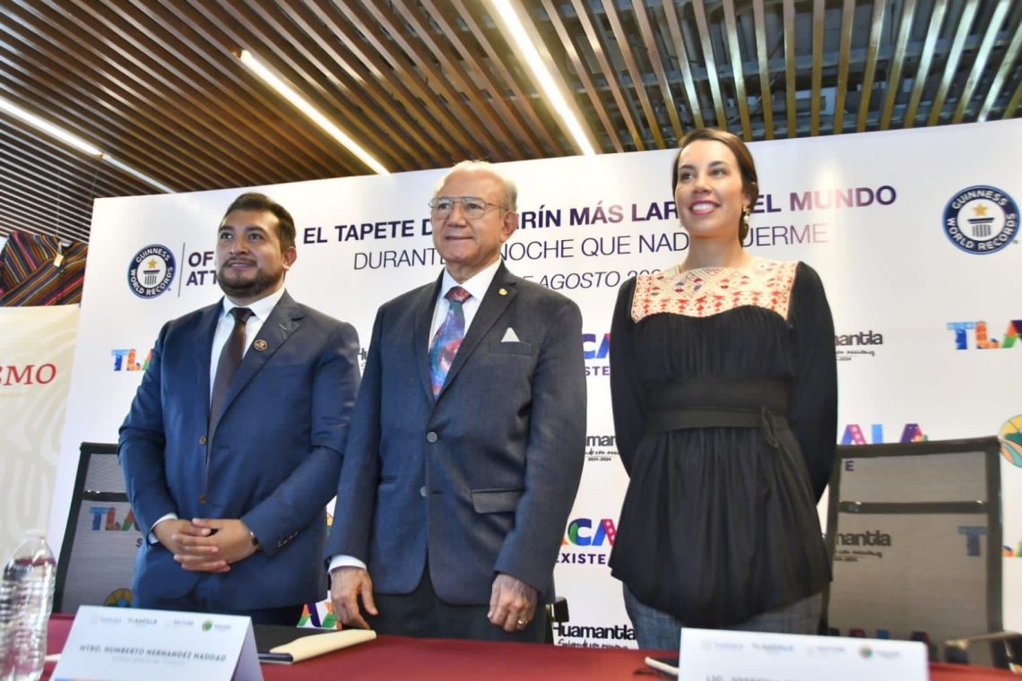 Se prepara Huamantla para romper el Record Guinness con el tapete de aserrín más largo del mundo