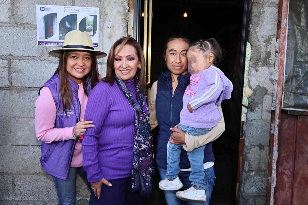 Supervisó gobernadora Lorena Cuéllar “Programa Puertas y Ventanas Para Tu Hogar” en Tlaxco